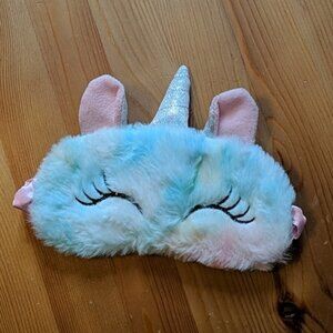 Plush satin animal sleep eye mask